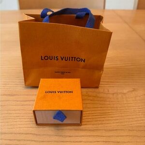 Louis Vuitton Orange Box with Blue Ribbon